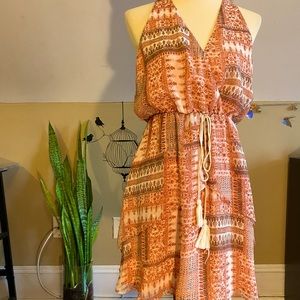 BCBGENERATION pink printed mini dress